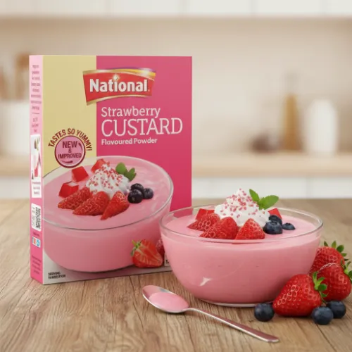 National Strawberry Custard Powder 120g - Product Image