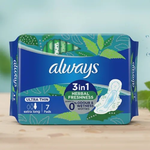 always pad ultra thin 3in1 herbal freshness 7pc - Product Image
